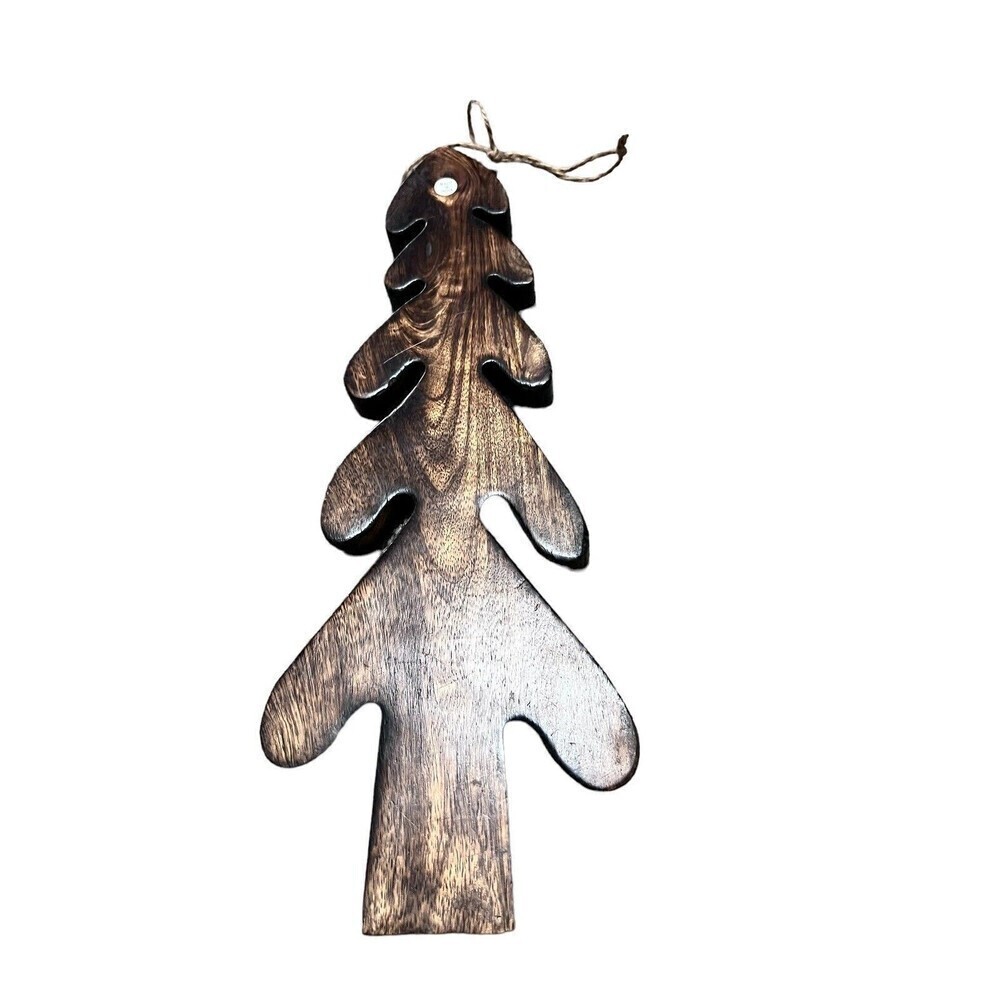Handcrafted in India Solid Wood Christmas Tree Rustic Minimalist Design